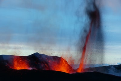 火山喷发风光